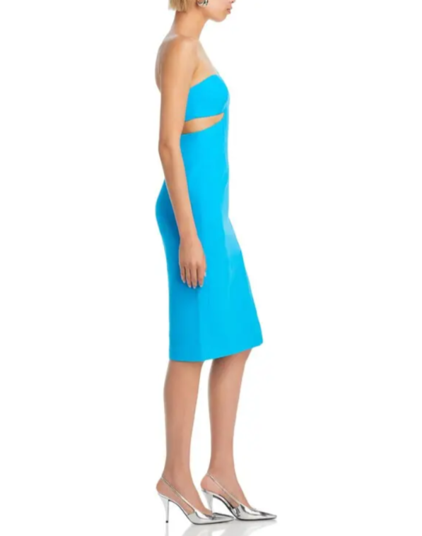 BCBGMAXAZRIA One Shoulder Cutout Dress MSRP $348