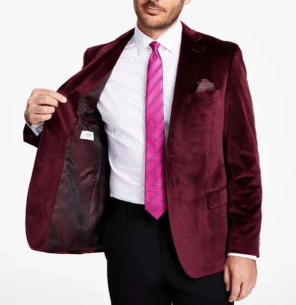 Alfani Men's Slim-Fit Solid Velvet Sport Coat MSRP $295
