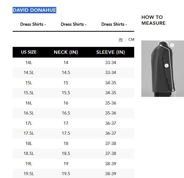 David Donahue Trim Fit Check Luxury Non-Iron Dress Shirt MSRP $155