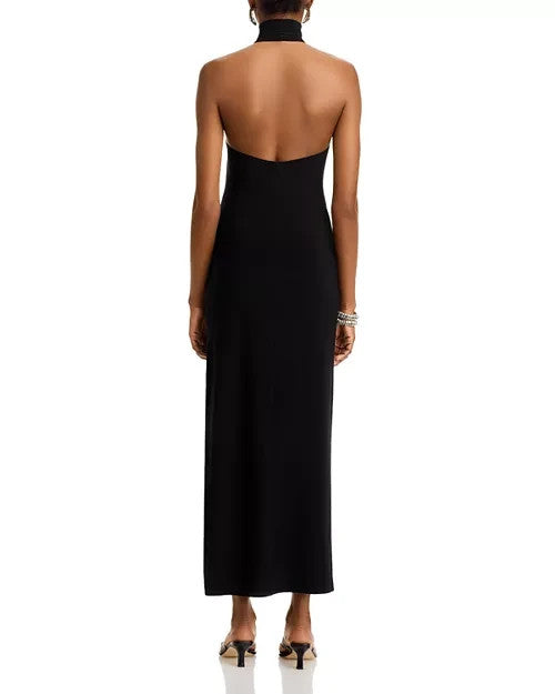 Norma Kamali Side Slit Halter Gown MSRP $225