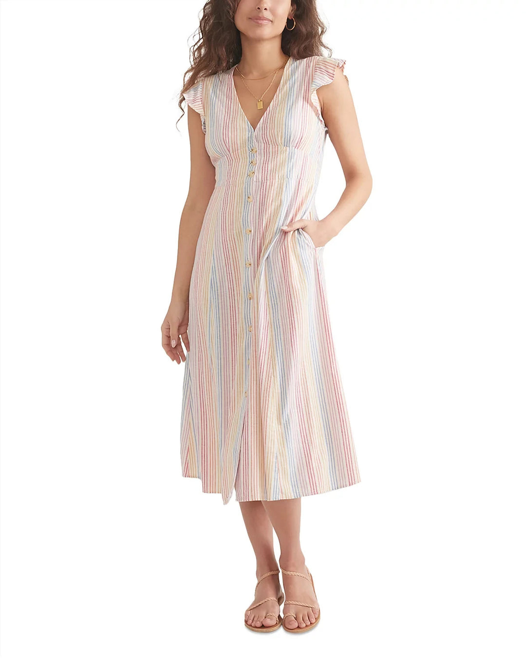 Marine Layer Camila Midi Dress MSRP $148