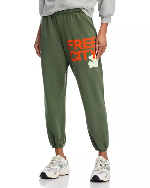 FREECITY FREE CITY Cotton Logo Sweatpants MSRP $168