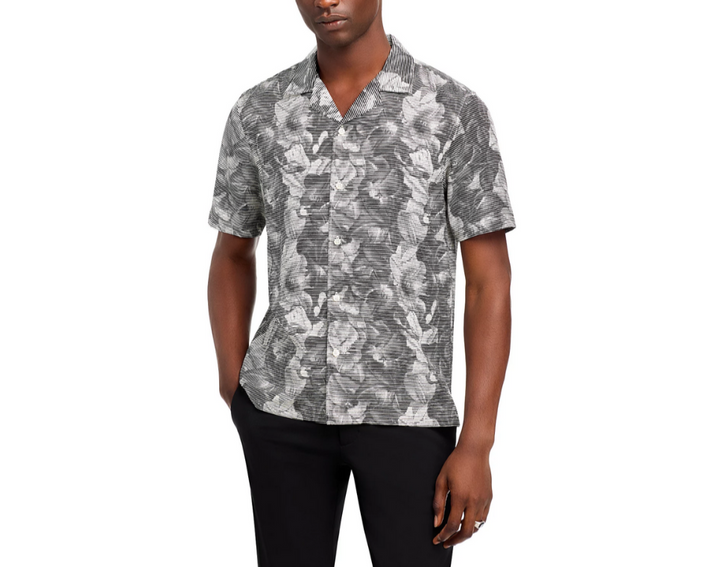 Theory Irving Printed Button Down Camp Shirt MSRP $195