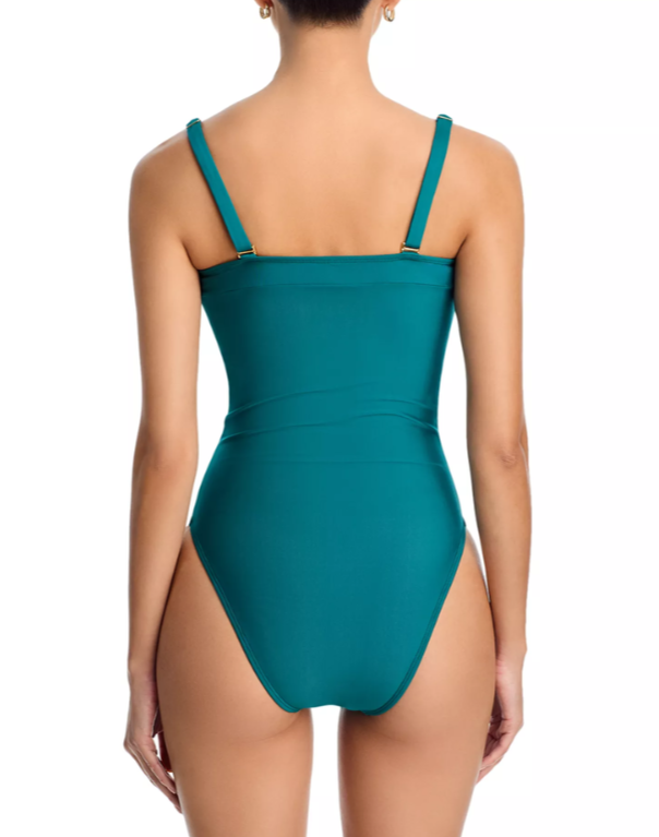 AQUA Lace Up One Piece Swimsuit MSRP $98
