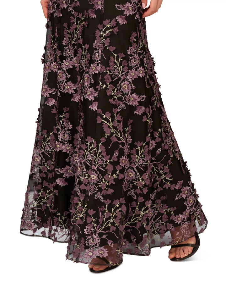 Aidan Mattox Embroidered Gown MSRP $450