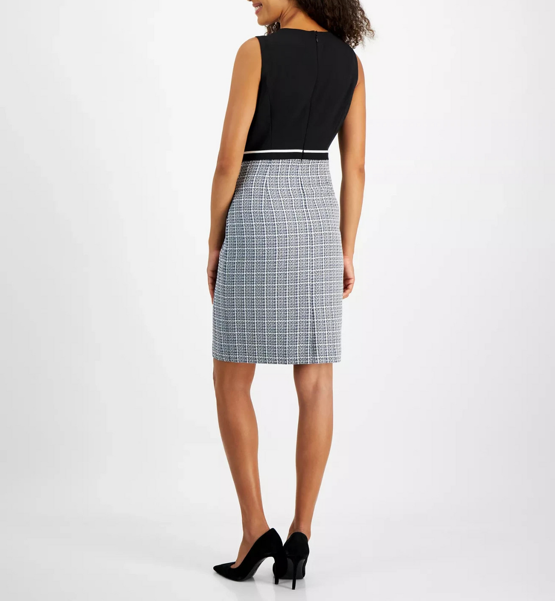 Kasper Women's Sleeveless Tweed Sheath Dress MSRP $99