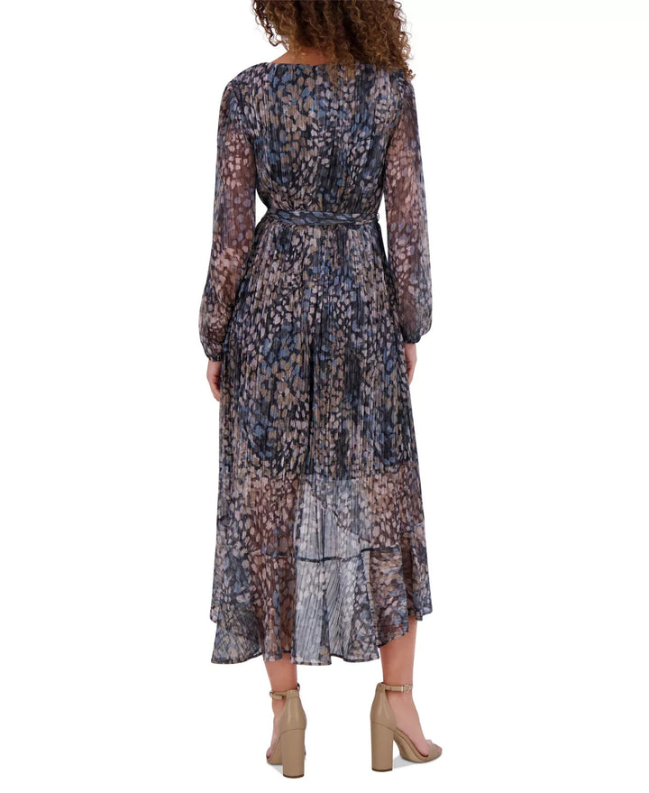 kensie Women's Printed High-Low Midi Dress MSRP $138