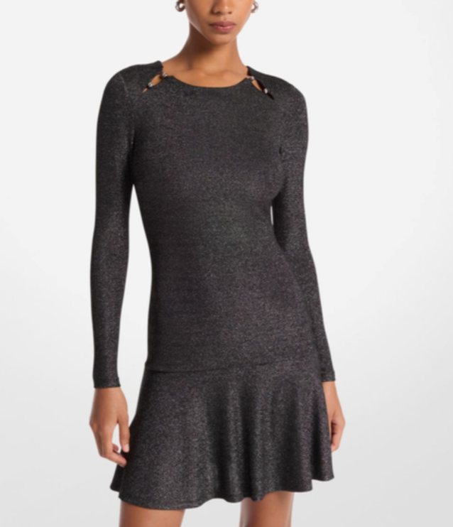 MICHAEL Michael Kors Crewneck Long-Sleeve Dress MSRP $135