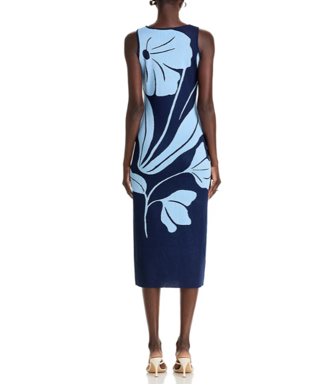 T Tahari Exploded Floral Midi Dress MSRP $98