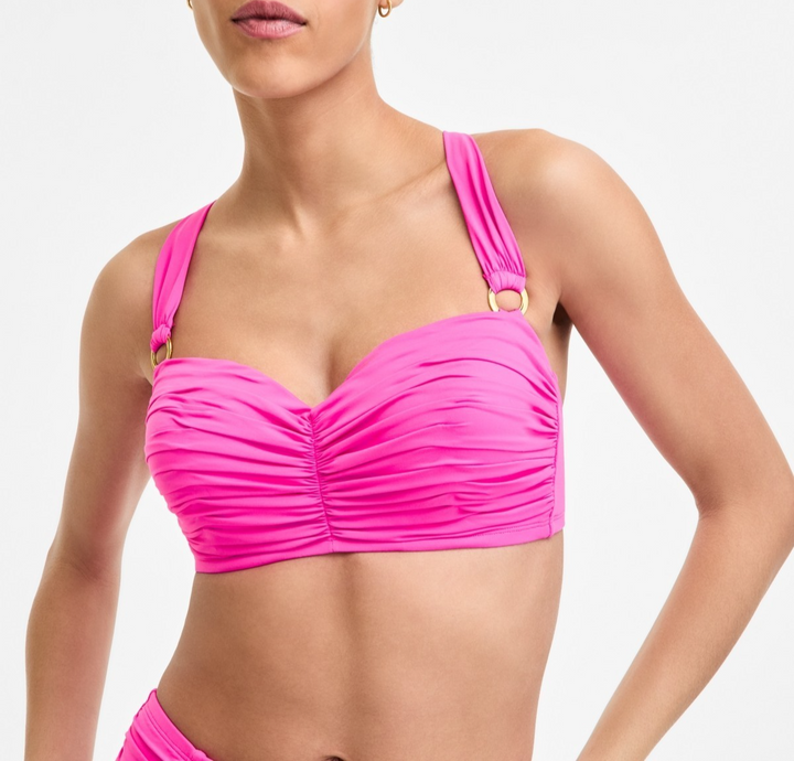 Bleu by Rod Beattie Key Item Shirred Bikini Top MSRP $59