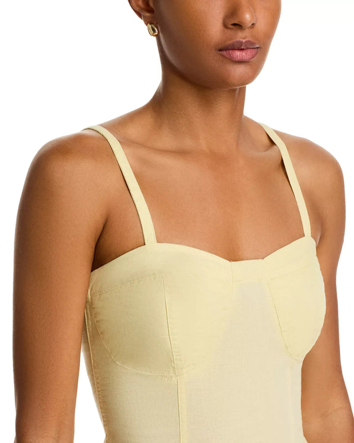 BLANKNYC Yellow Linen Blend Bubble Dress MSRP $98