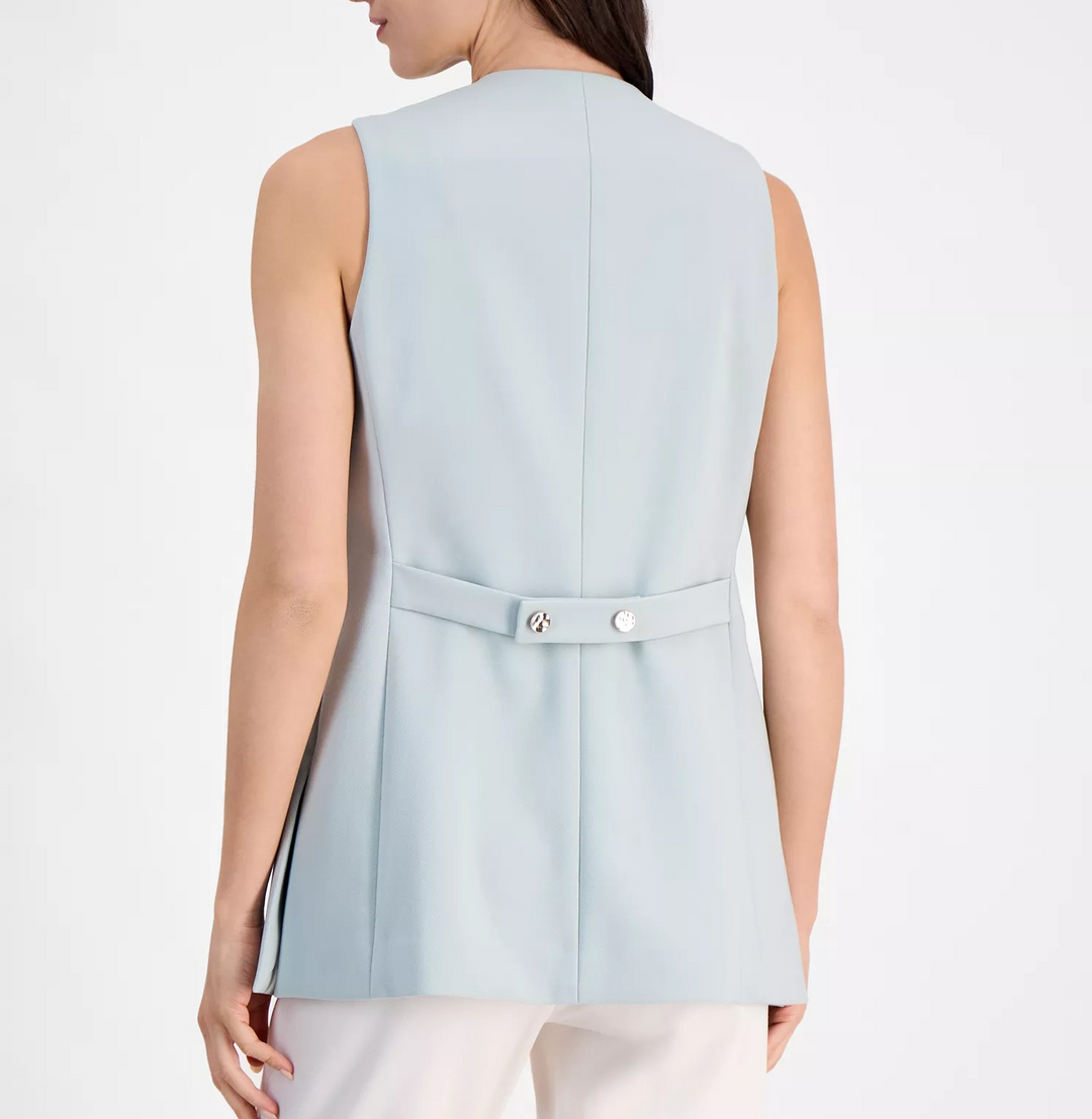 Anne Klein Women's Stretch Sleeveless V-Neck Vest MSRP $119