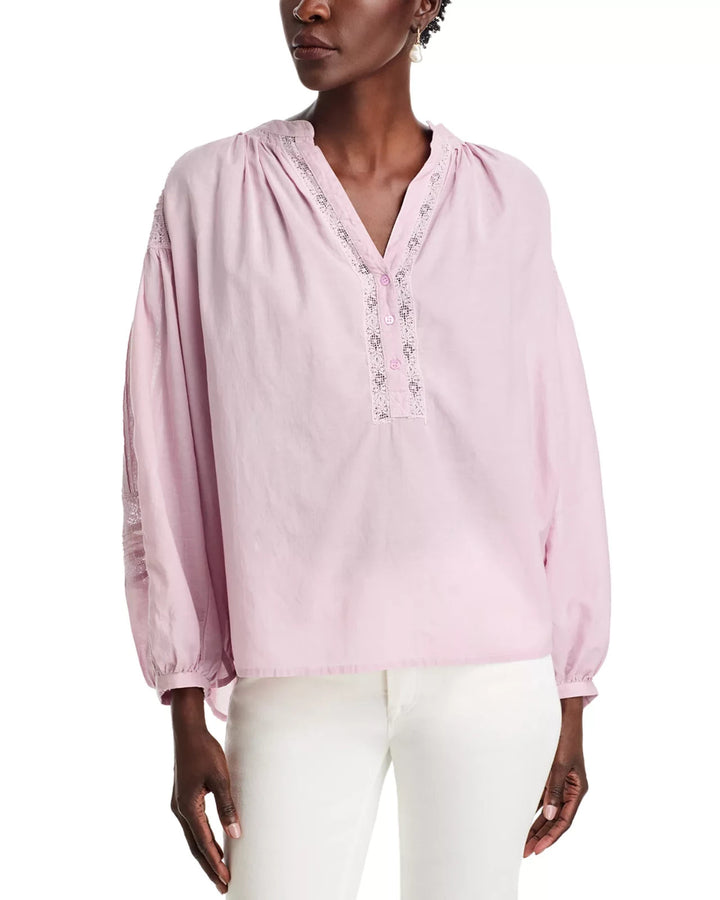 VANESSA BRUNO Nipoa Lace Trim Top MSRP $270