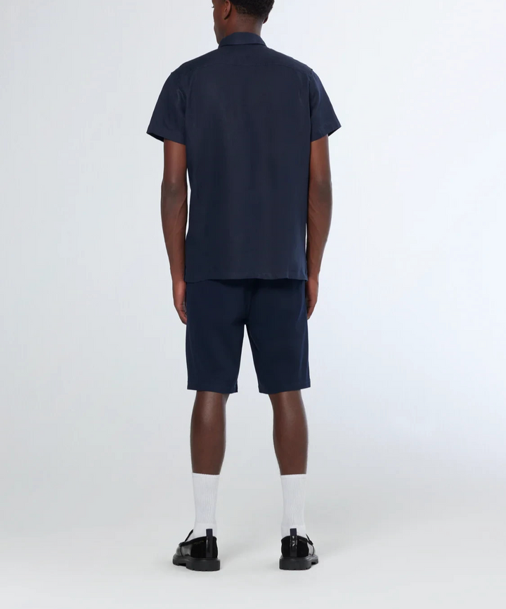 Scotch & Soda Core Regular Fit Short Sleeve Linen Shirt MSRP $118