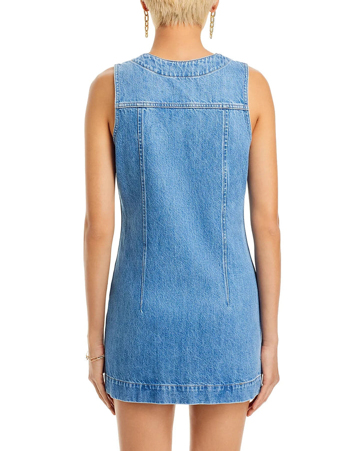 FRAME Trucker Sleeveless Denim Mini Dress MSRP $328 Size L