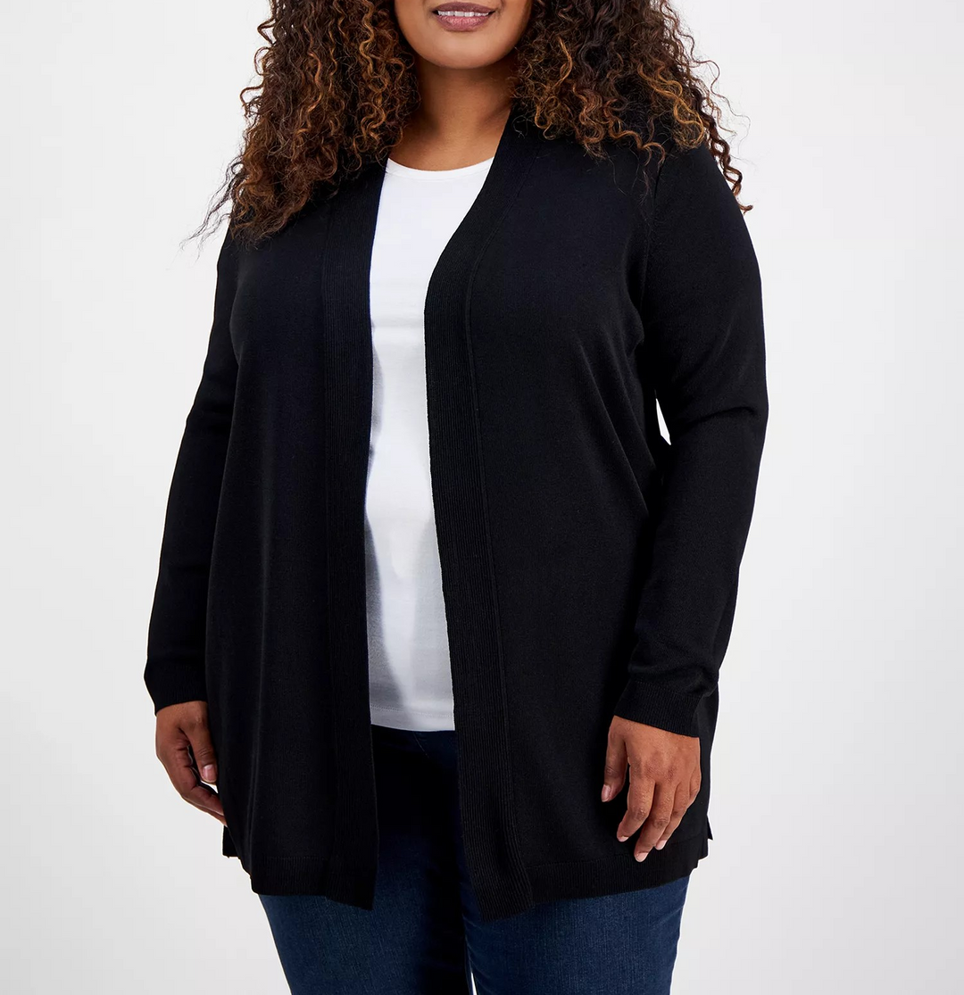 Jones New York Plus Size Open-Front Cardigan Sweater MSRP $99
