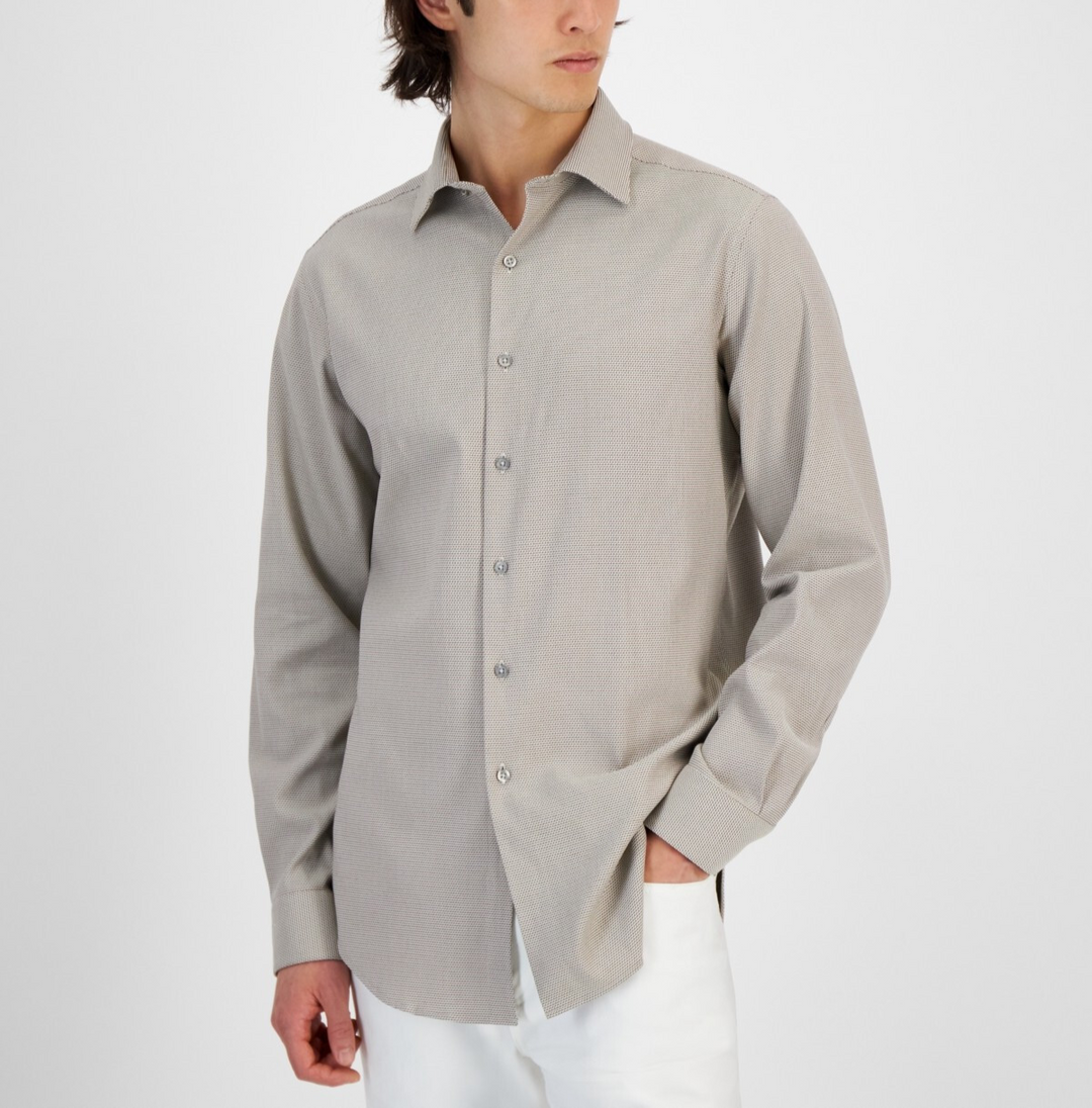 Alfani Slim-Fit Dobby Dress Shirt MSRP $65