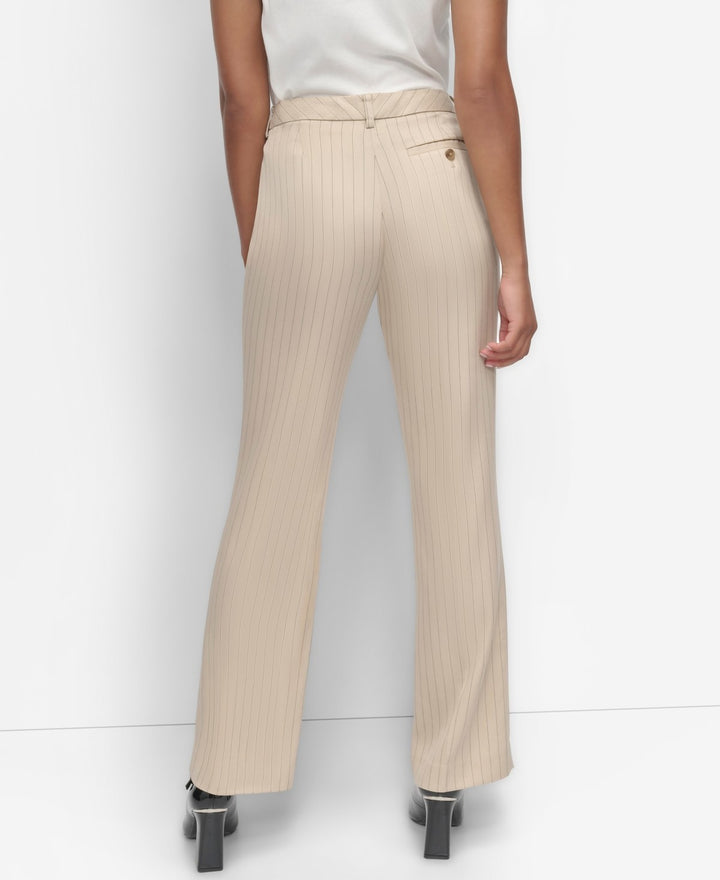 DKNY Petite Striped Mid Rise Pants MSRP $99