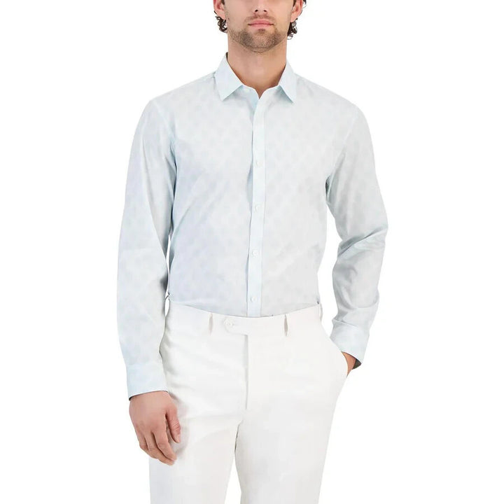 Alfani Diamond-Print Shirt MSRP $60