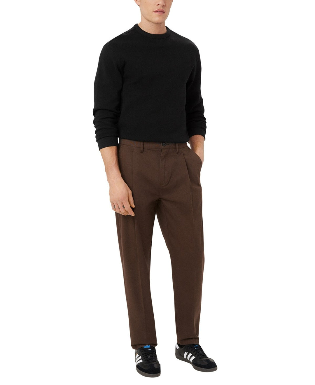 Frank And Oak Men's Relaxed-Fit Pleated Tapered Chinos MSRP $119
