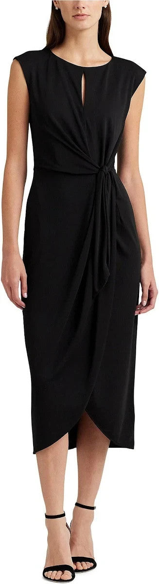Lauren Ralph Lauren Stretch Jersey Tie-Front Dress