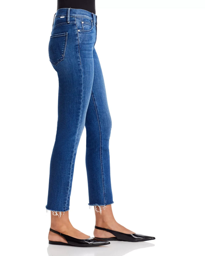 MOTHER The Dazzler Mid Rise Ankle Fray Jeans MSRP $238