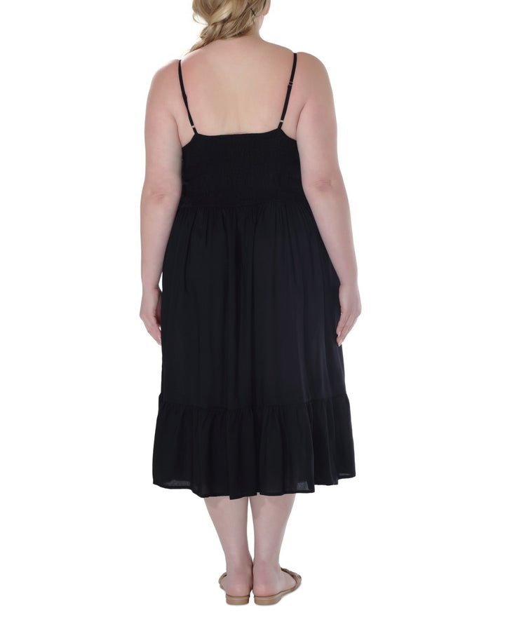 Raviya Plus Size Crochet Flounce-Hem Midi Dress MSRP $58