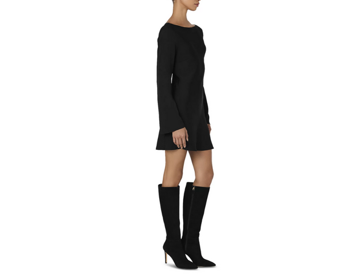 FRENCH CONNECTION Ennis Satin Bell Sleeve Mini Dress MSRP $148