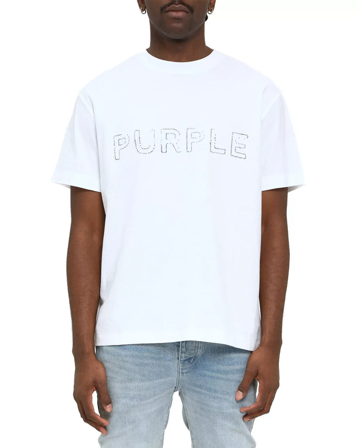 Purple Brand Men's Textured Graphic Logo Tee MSRP $150