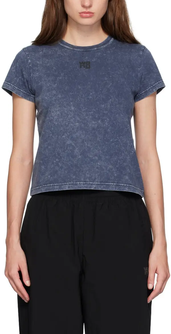 Alexander Wang Women's Puff Logo Shrunken Tee MSRP $150