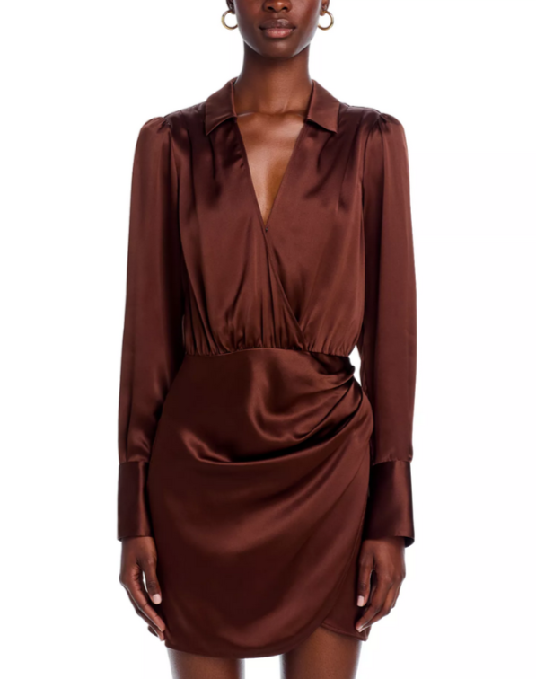 paige silk dress Paige Aurem Black Silk Dress Large EUC