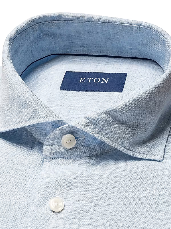 Eton Contemporary Fit Linen Shirt MSRP $280