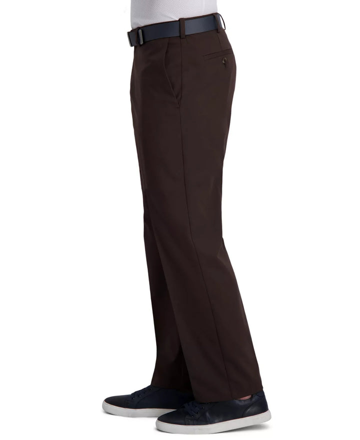 Haggar Cool Right Performance Flex Classic Fit Flat Front Pant MSRP $70