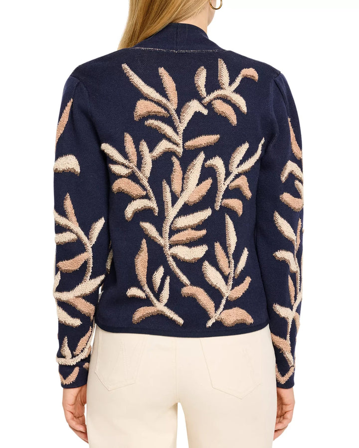 NIC+ZOE Midnight Fern Tufted Knit Jacket MSRP $218