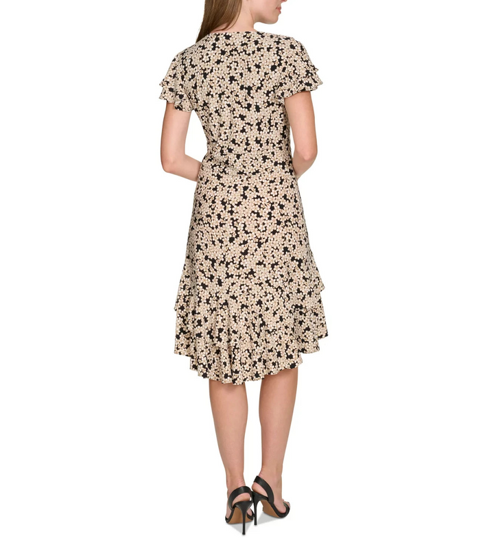 Tommy Hilfiger Women's Floral-Print Ruffled Midi Dress MSRP $119
