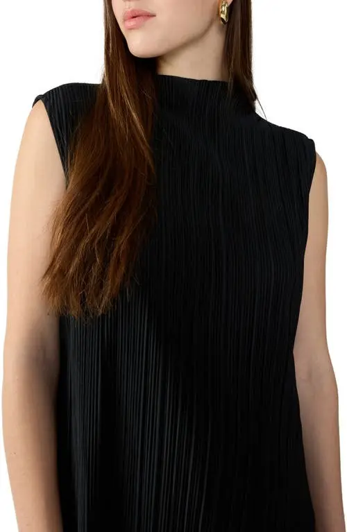 Sanctuary Plisse Mock Neck Top MSRP $59
