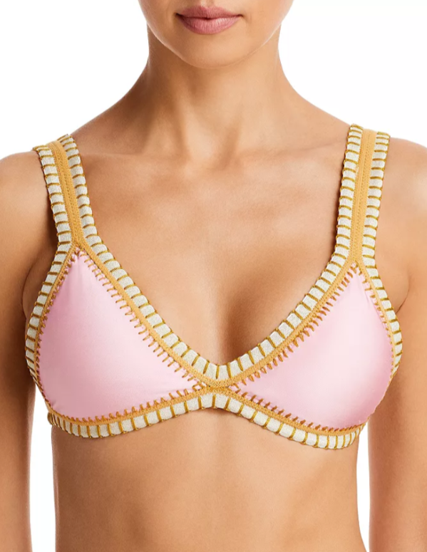 Platinum inspired by Solange Ferrarini Crochet Trim Bikini Set MSRP $184