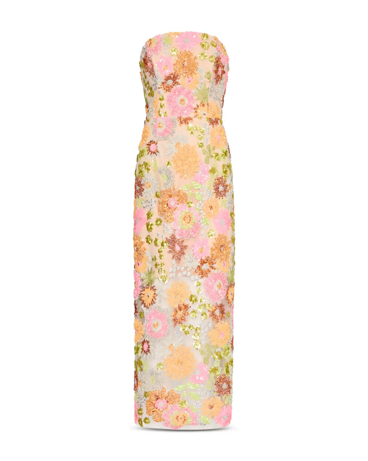 MILLY Kait Sequined Strapless Dress MSRP $695
