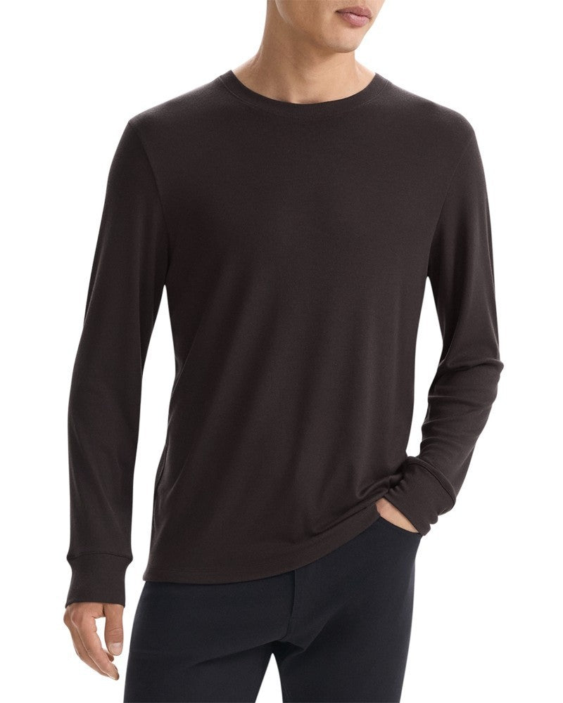 Theory Essential Tee Long Sleeve in Anemone Milano MSRP $145