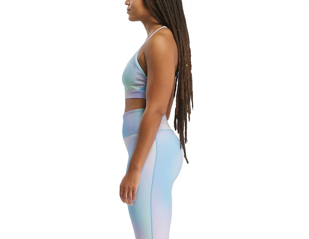 Reebok Lux Bold Ombré Strappy-Back Sports Bra MSRP $45