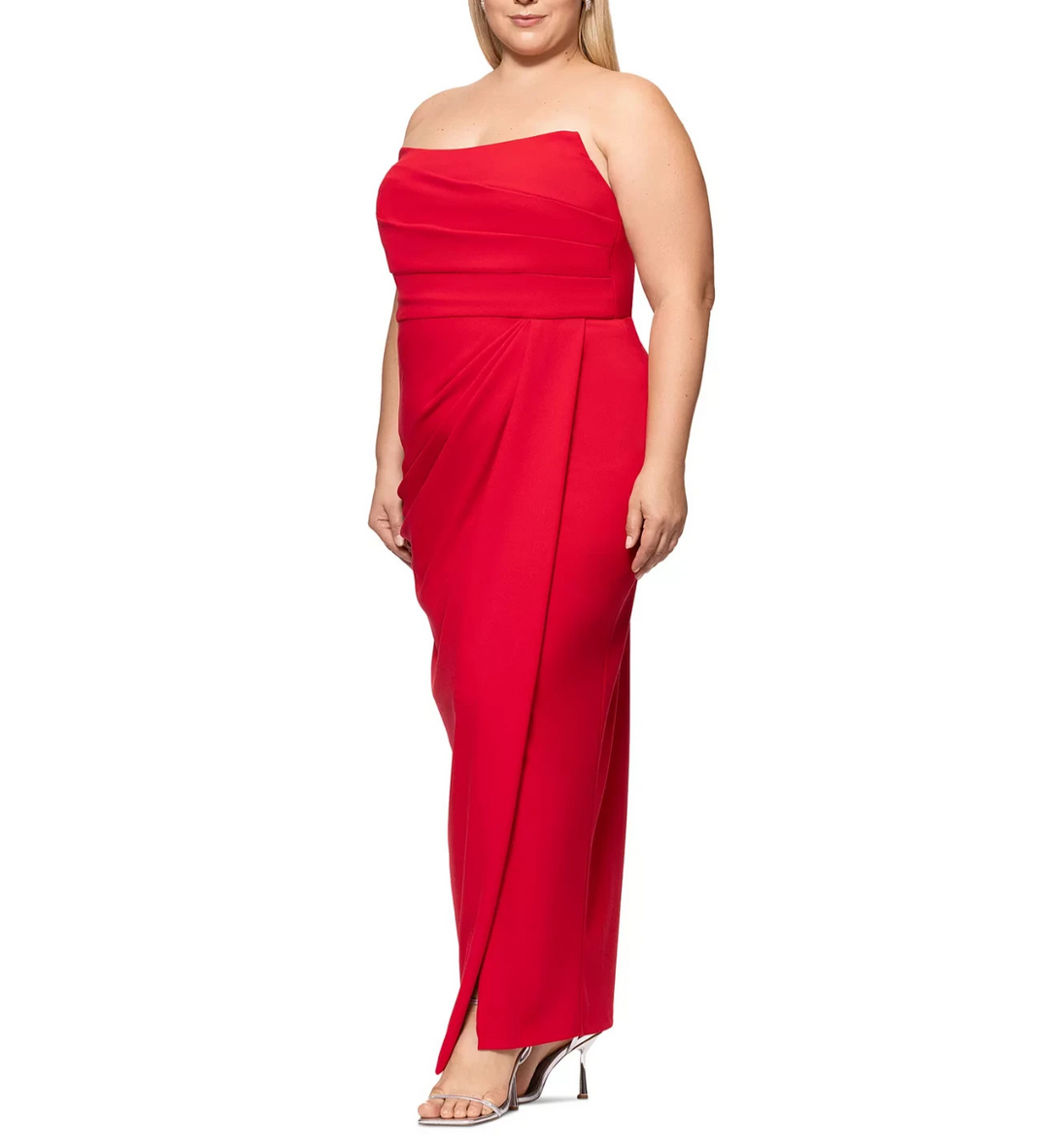 Betsy & Adam Plus Size Sleeveless Scoop-Neck Sheath Gown MSRP $269