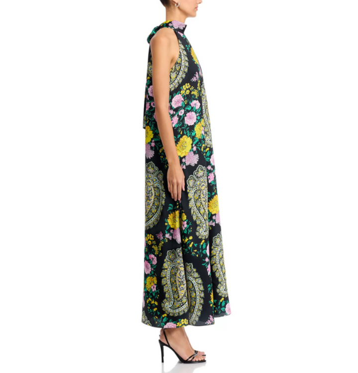Kobi Halperin Genesis Printed Halter Maxi Dress MSRP $698