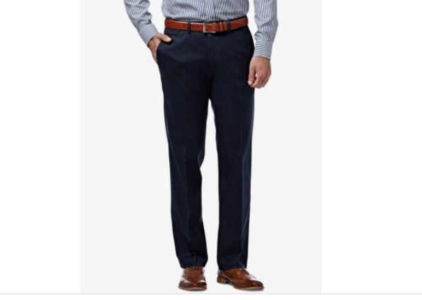 Men’s Haggar® Premium Super Flex Waist Straight-Fit Flat-Front Pants MSRP $70