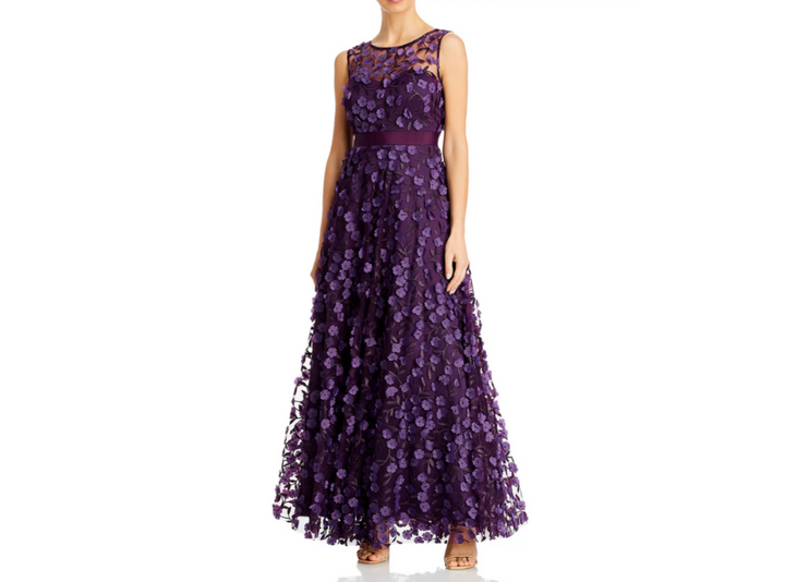 Eliza J Floral Appliqué Gown MSRP $348