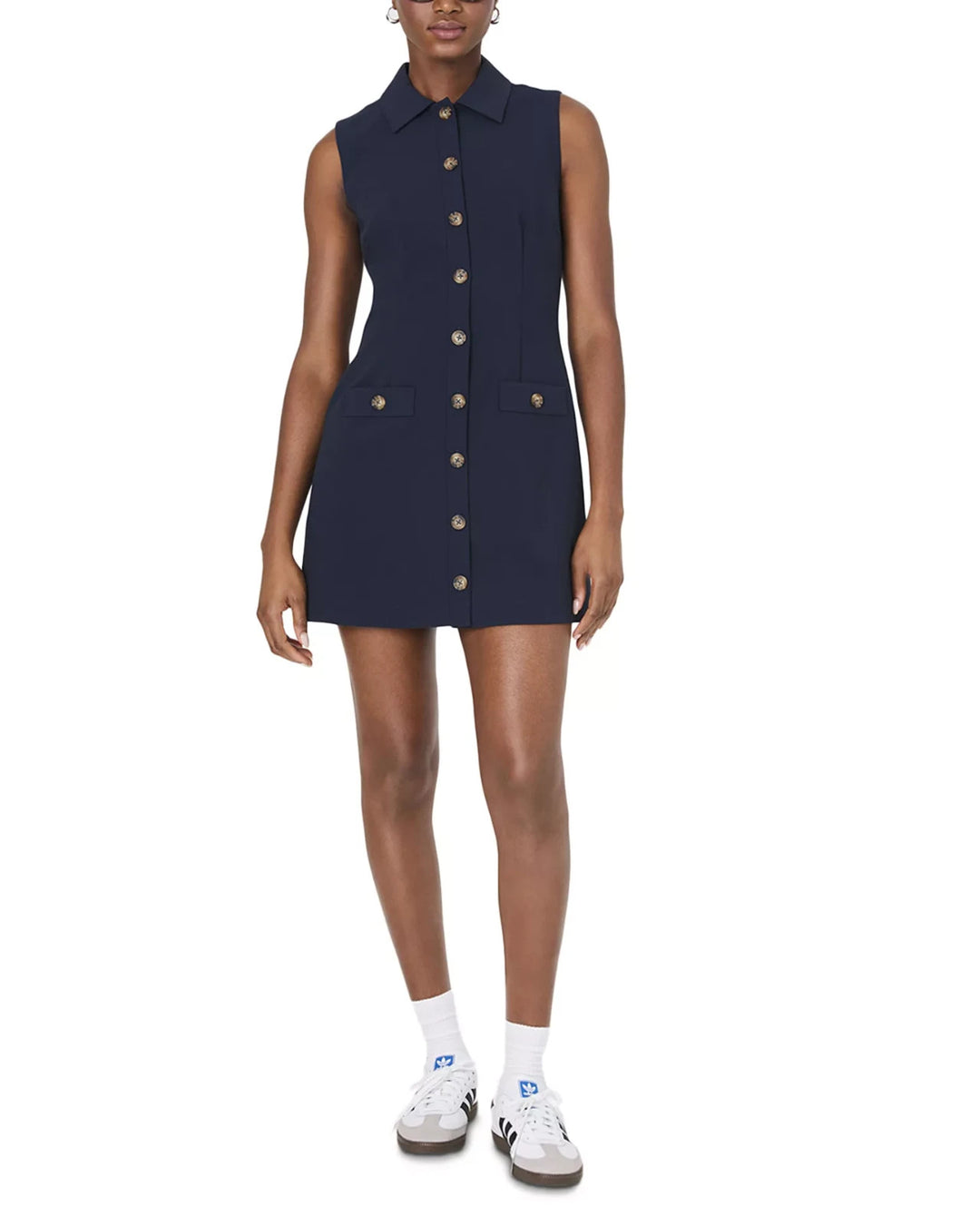 French Connection Azra Button Front Dress MSRP $138