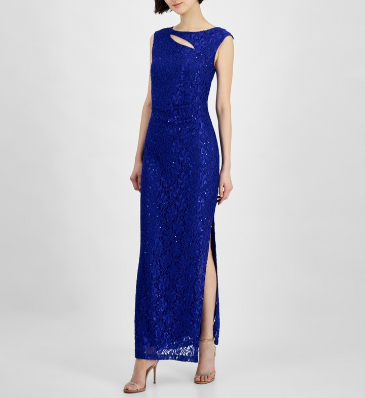 Connected Women's Lace Cutout Gown MSRP $109