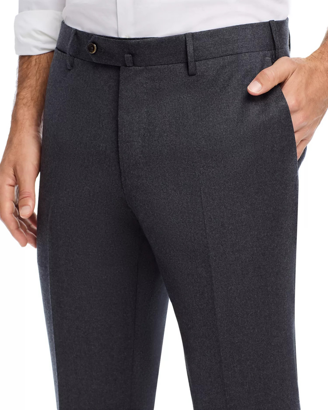 PT Torino Melange Stretch Flannel Slim Fit Trousers MSRP $425