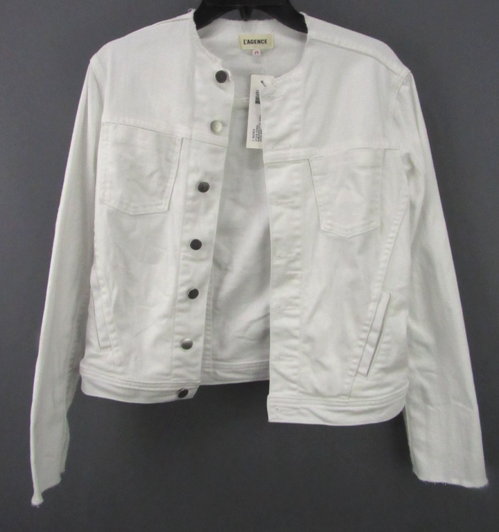 L'AGENCE Button Front Crop Jacket