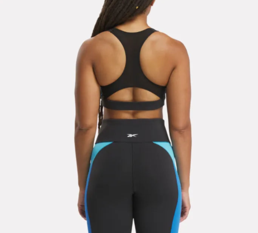 Reebok Active Lux Racerback Colorblocked Sports Bra MSRP $45