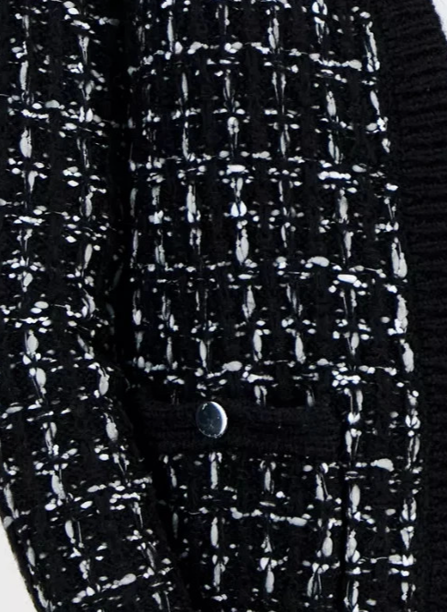 Anne Klein Women's Open-Front Mixed-Stitch Cardigan MSRP $119